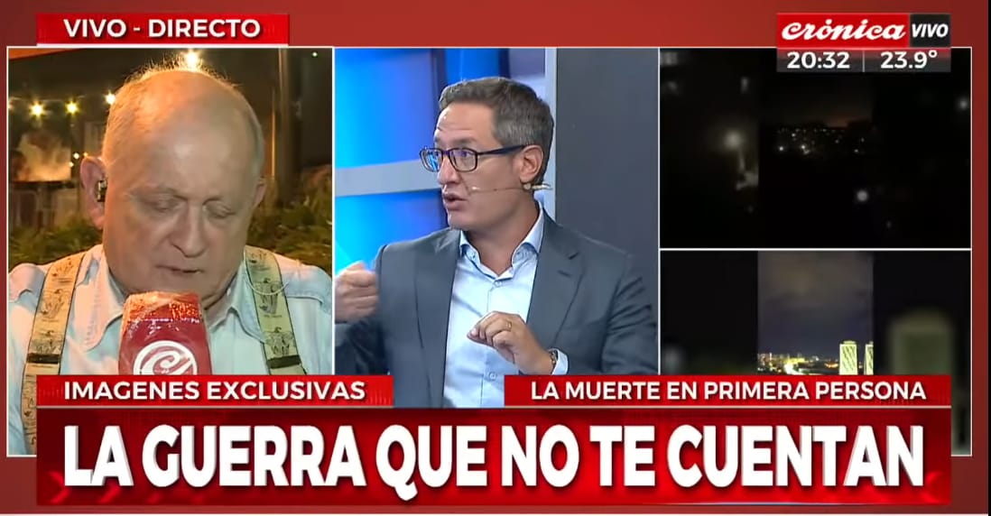 Chiche, a sus 78 años, volverá a cubrir otra guerra. Esta vez en Ucrania. Foto: Captura   Crónica HD. 