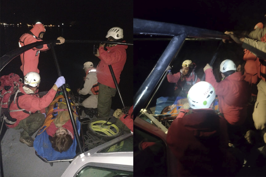 El operativo de rescate se dio a partir de las 20 horas. Foto: Prensa PN Lanin