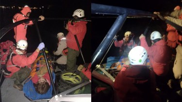 El operativo de rescate se dio a partir de las 20 horas. Foto: Prensa PN Lanin