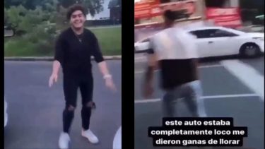 El conductor del vehículo tomó imágenes del accidente en redes sociales.-