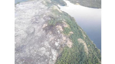 Imagen de sobrevuelo matutino. Foto: Gentileza Servicio del Manejo del Fuego.