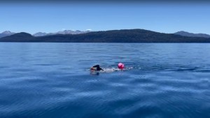 Un nadador amateur recorrió 250 kilómetros del lago Nahuel Huapi en 22 días