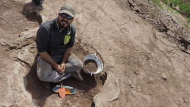 Entusiasmo. Ignacio Díaz Martínez es español e investiga tanto en la Patagonia argentina como en su tierra natal