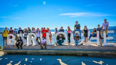 Los 29 estudiantes chilenos llegaron a  Bariloche el 10 de marzo.Foto: gentileza gentileza: Maxi Lavayen