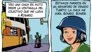 «En un semáforo de Venado Tuerto», la tira de Chelo Candia