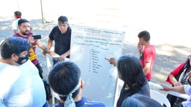 La primera reunión informativa sobre el relevamiento territorial indígena fue a principios de febrero. (Facebook Confederación Mapuche de Neuquén).-