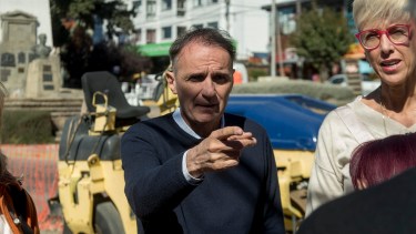 Gabriel Katopodis recorrió hoy varias obras en Bariloche. Foto: Marcelo Martínez