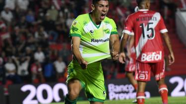 Tomás Galván hizo el gol de Defensa y Justicia en tiempo adicionado. Ayer su equipo derrotó a Argentinos 1 a 0. 