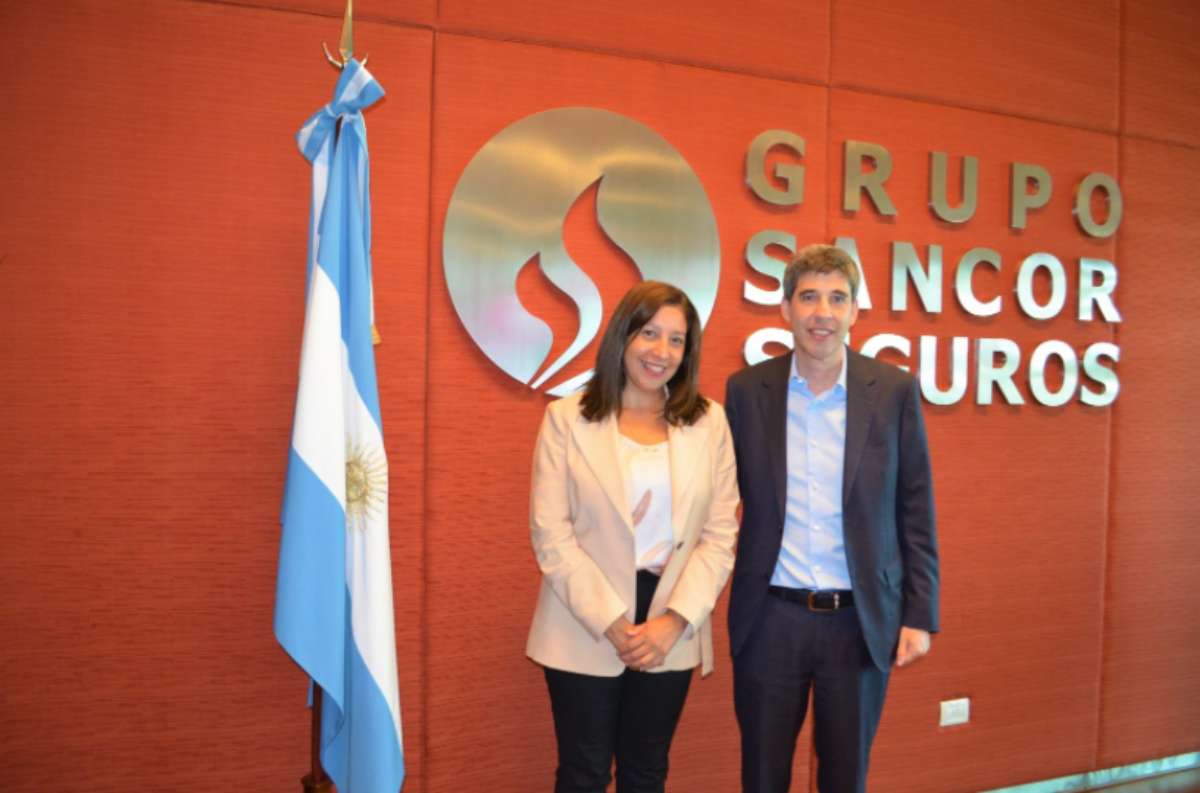 Carreras fue recibida por el CEO del Grupo Sancor Seguros, Alejandro Simón. 