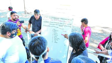 El gobierno  neuquino realizó reuniones con las autoridades de la Confederación Mapuche. (Gentileza Confederación Mapuche)