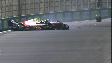 El piloto de la escuaderia Haas sufrió un duro golpe en Arabia Saudita.