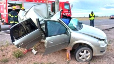 El accidente fue a la altura de la rotonda de Pluspetrol, desde donde parte la conocida "bajada de Maida".