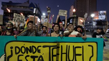 Colectivos LGTIBQ exigen saber dónde está Tehuel de la Torre. Foto: Oscar Livera 