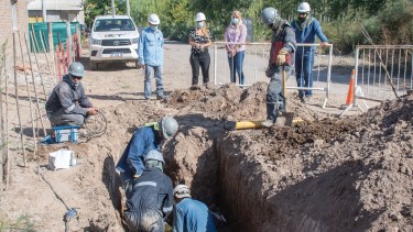 Las obras de gas continúan para brindar el servicio a los vecinos.