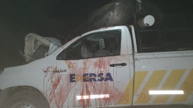 Uno de los ocupantes de la camioneta sufrió fractura de cráneo. Foto gentileza Último Momento Noticias