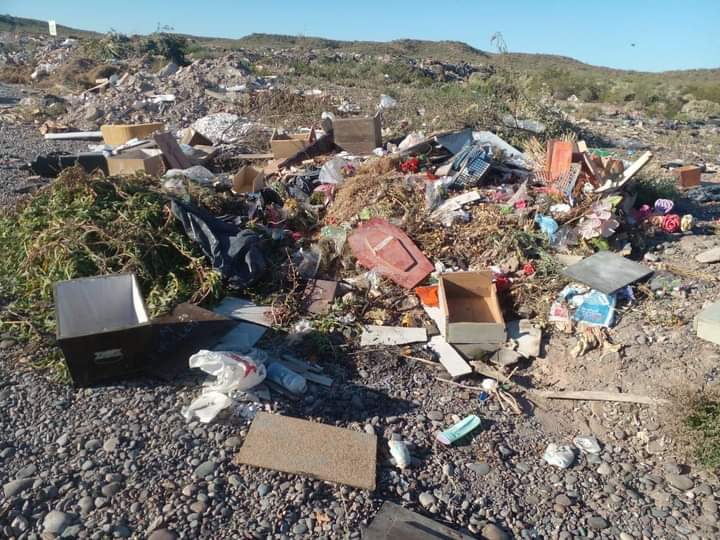 Los vecinos fueron quienes vieron los restos en el basurero de Fernández Oro. (Foto Facebook Enterar Alto  Valle).-