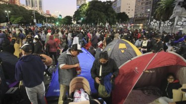 Los movimientos sociales sobre la avenida principal de Buenos Aires. 