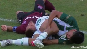 Expulsión insólita y dura lesión en el Banfield – Lanús de Reserva