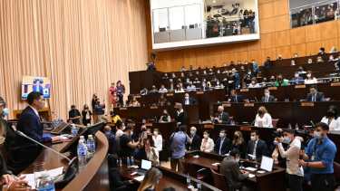 La apertura de sesiones volvió a presentar un escenario como el de antes de la pandemia por la concurrencia. (Florencia Salto).-