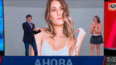 Mica Viciconte se enojó con el periodista Roberto Funes Ugarte. Foto: Captura. 