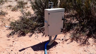 La estación robada era la tercera de las 14 que se colocarán en Neuquén. (Foto Prensa Provincia).-
