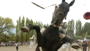 «¡Guarda Cuca!»: al fotógrafo de El Bolsón lo arrolló una yegua pero sacó una increíble imagen  en una doma en Chubut