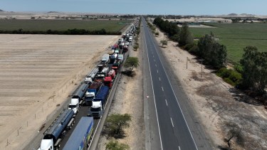 Los camioneros lideran la protesta por los aumentos de precios. 