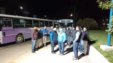 La interrupción en el servicio del transporte urbano en Roca duró casi 5 horas. Foto César Izza