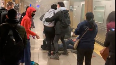 Los instantes previos al ataque a tiros en el subte. 