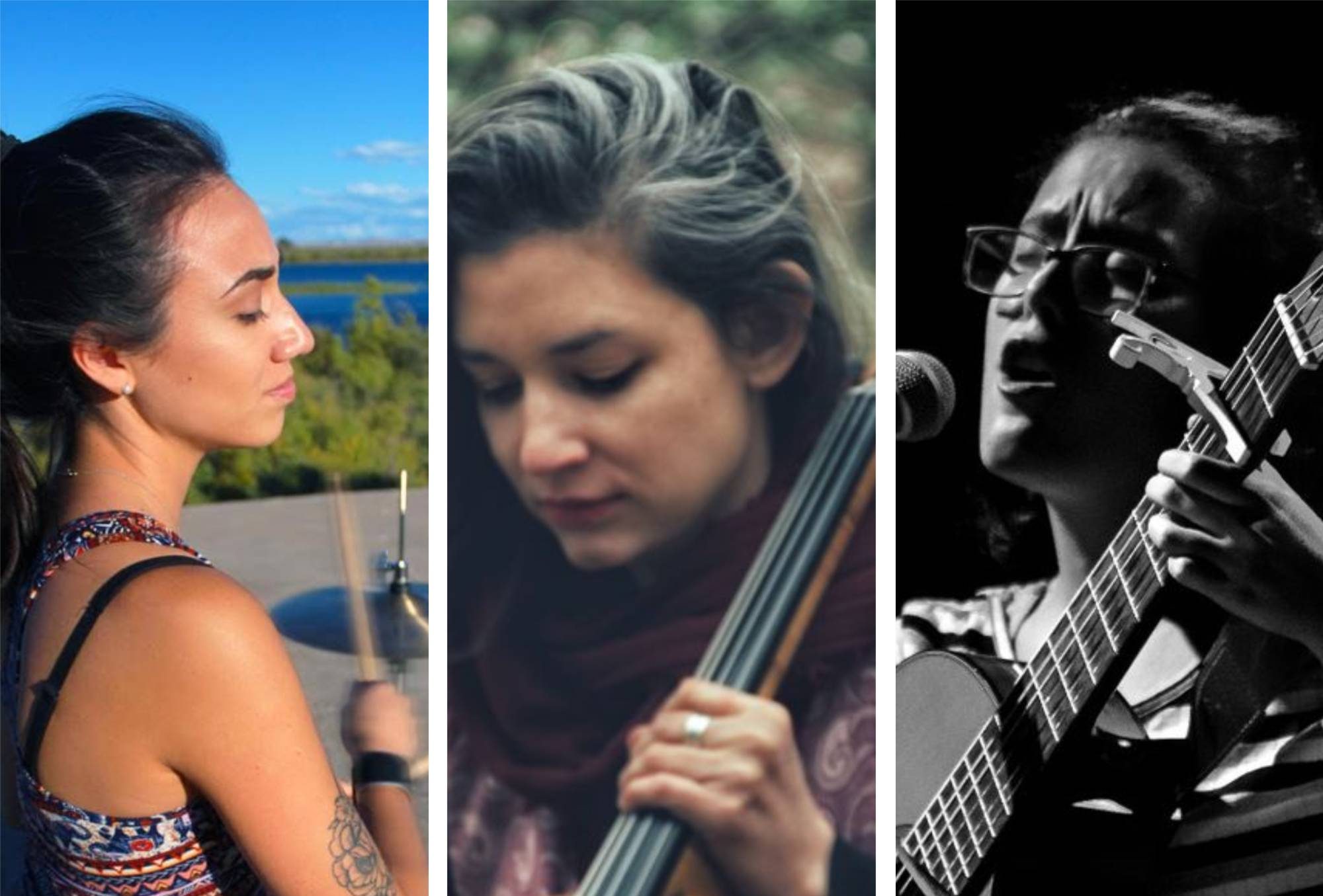 Florencia Olatte, Celia Eymann y Lara Muñoz, las músicas que serán parte, junto a Jeremías Sartori, de la apertura del ciclo "Canción de Estepa".
