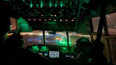 El Hércules con el que se está buscando a los brasileños desaparecidos. 