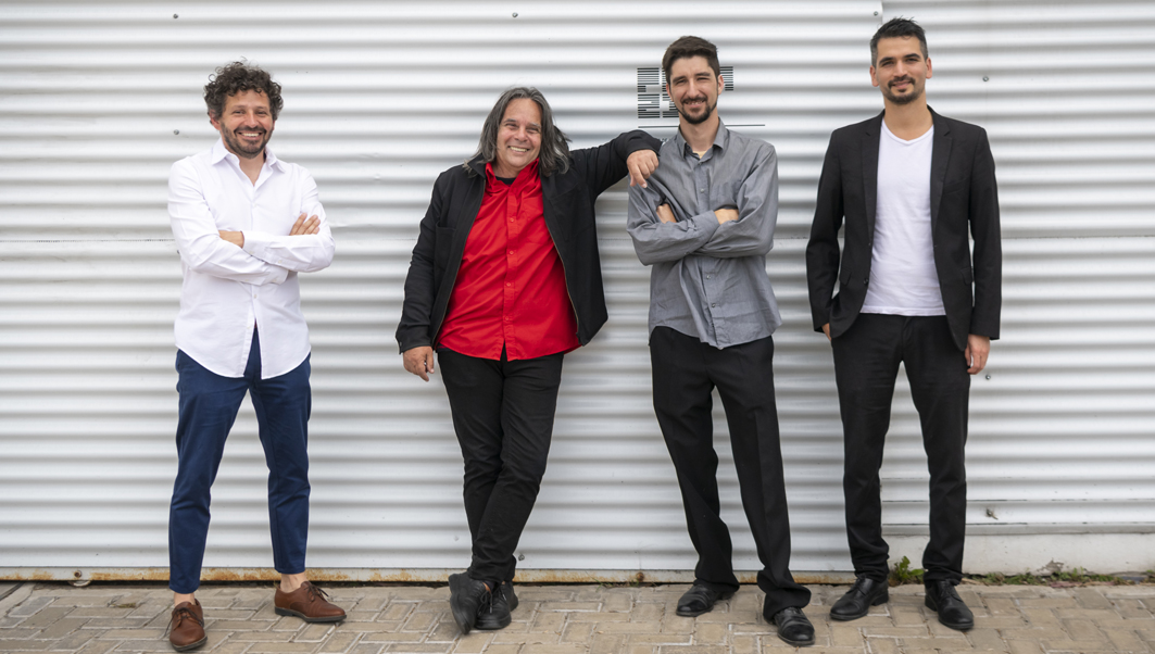 Cuarteto. Oscar Albrieu Roca, Guillo Espel, Pedro Carabajal y Damián Foretic. (Foto: Alejandro Held)