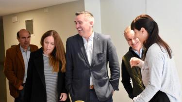 La exgobernadora de Buenos Aires brindó una conferencia de prensa esta mañana. Foto: Matías Subat.