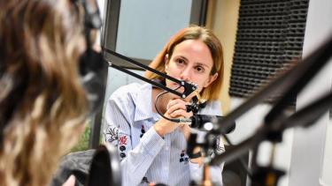 La diputada nacional del Frente de Todos visitó los estudios de RN Radio. Foto: Matías Subat.