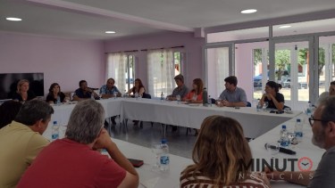 El 22 de diciembre. La última reunión de la conducción del PJ, ampliada a legisladores, en Sierra Colorada. Foto: Gentileza