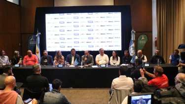 La Semana de la Velocidad fue presentada por el gobernador Omar Gutiérrez y los hermanos Levy. (Foto: Gentileza)