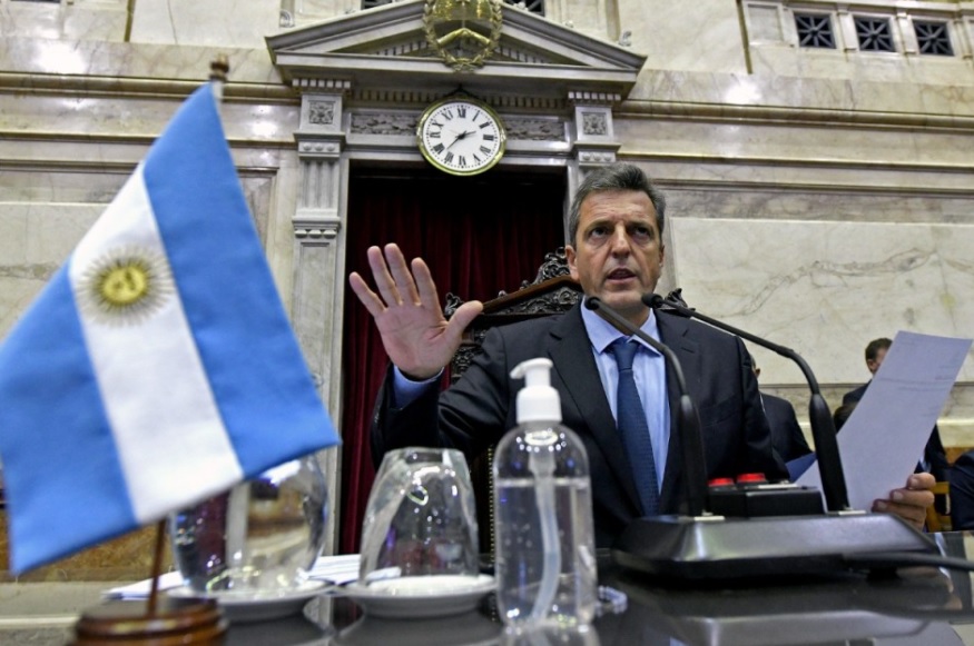 El Presidente de la Cámara de Diputados, Sergio Massa. 