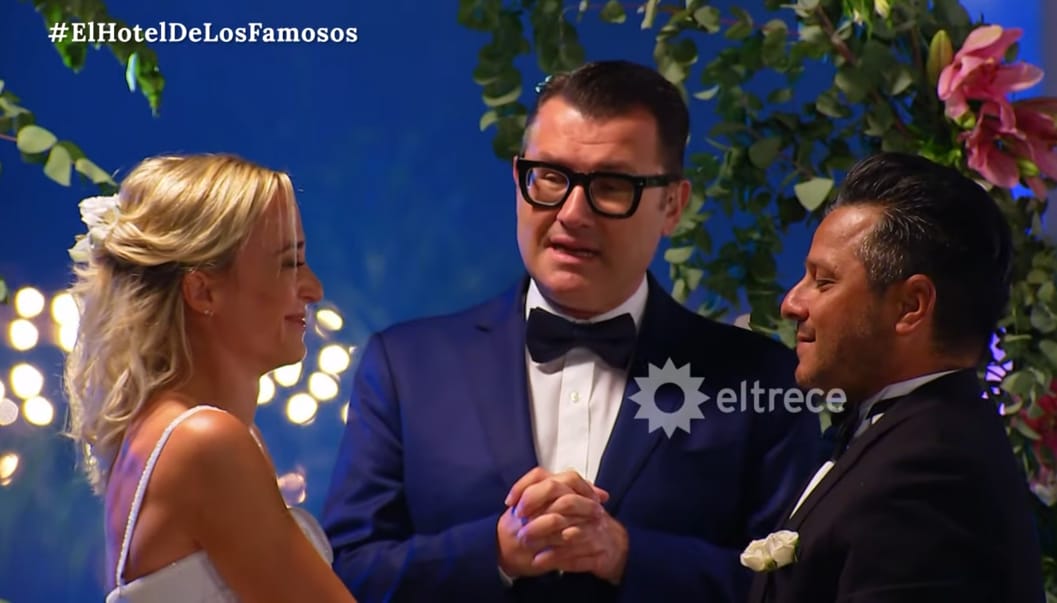Sabrina Carballo y Chanchi Estévez tuvieron su boda en el Hotel de los Famosos. Foto: El TreceTV
