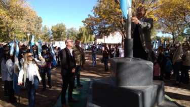 Excombatientes de Malvinas participaron del acto homenaje a 40 años de la gesta de Malvinas. (Foto Pablo Accinelli)