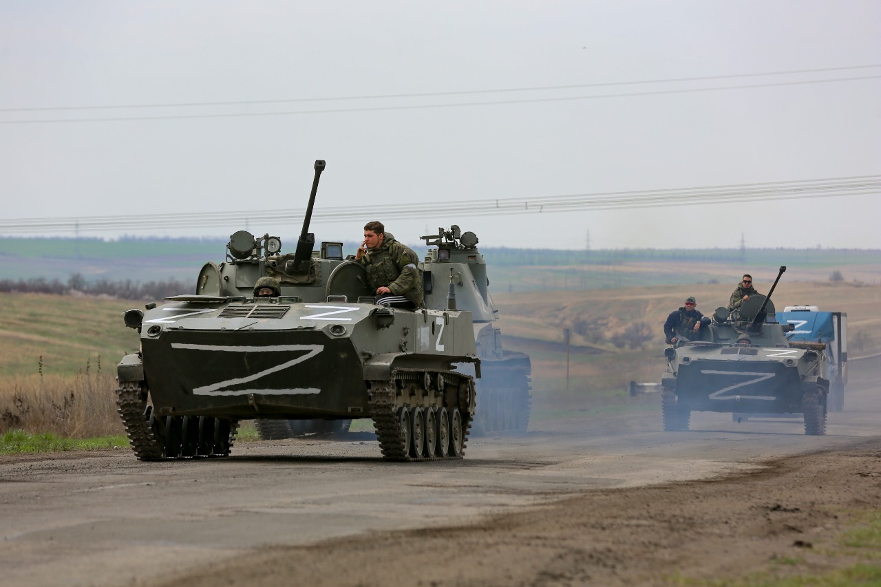 Fuerzas que apoyan a Rusia en el este de Ucrania. 