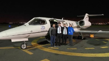 El avión sanitario fue prestado por un empresario y piloto. 