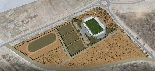 Otro de los proyectos es la construcción de un nuevo estadio municipal, que se planifica crear en el acceso. Buscan financiamiento para hacerlo