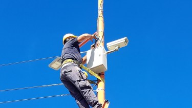 El municipio de Chichinales comenzó con la instalación de cámaras de vigilancia en las calles.