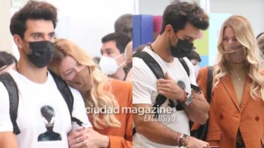La pareja fue encontrada en Ezeiza por distintos medios del corazón. Foto: Ciudad Magazine.-