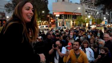  María Eugenia Vidal repartió selfies la semana pasada en Neuquén.