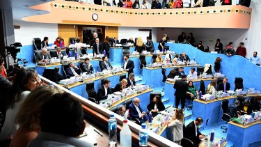 La sesión duró casi seis horas y el proyecto de Hidrógeno Verde se aprobó pasadas las 15. Foto: Marcelo Ochoa