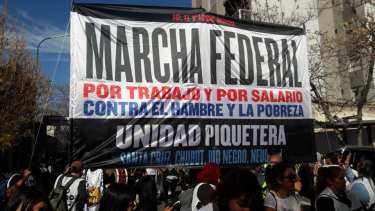 La marcha federal contra la pobreza llega a Capital Federal. Crédito: Prensa Obrera. 