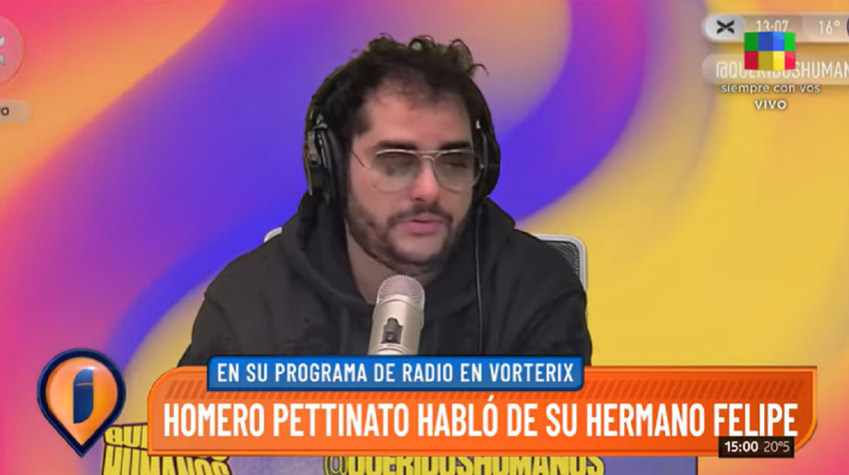 Homero Pettinato habló de su hermano Felipe en su programa de Vorterix. 