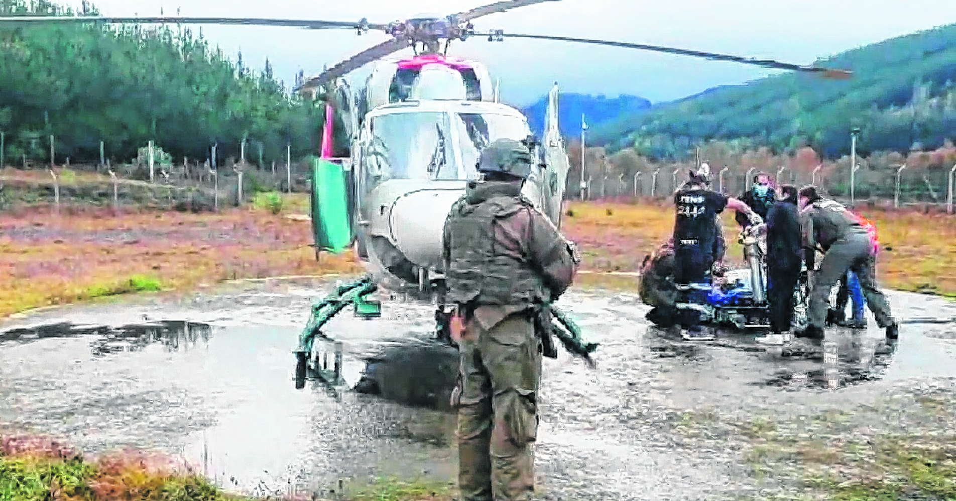 El operario herido fue llevado en helicóptero, pero murió en el hospital
