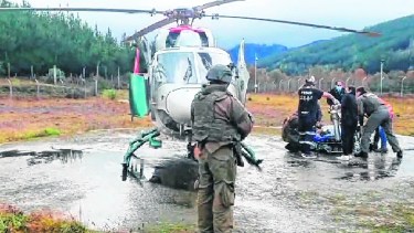 El operario herido fue llevado en helicóptero, pero murió en el hospital